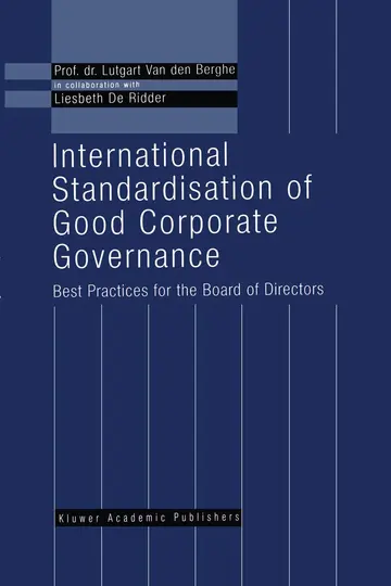 Cover of International Standardisation of Good Corporate Governance