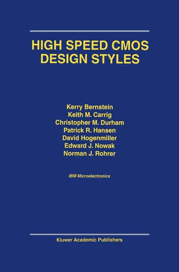 Cover of High Speed Cmos Design Styles