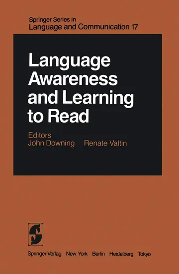 Cover of Language Awareness and Learning to Read