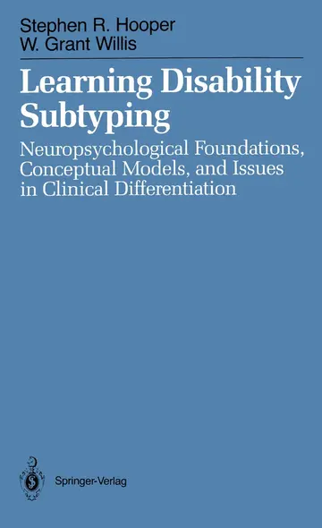 Cover of Learning Disability Subtyping