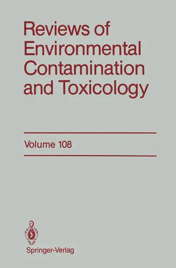 Cover of Reviews of Environmental Contamination and Toxicology