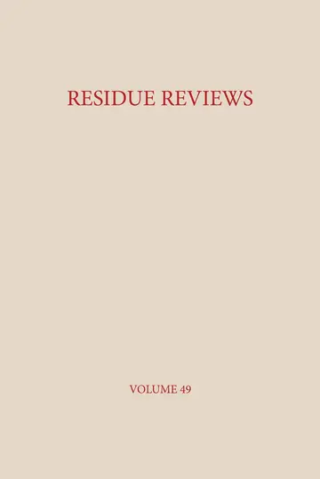 Cover of Residue Reviews