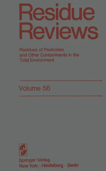Cover of Residue Reviews