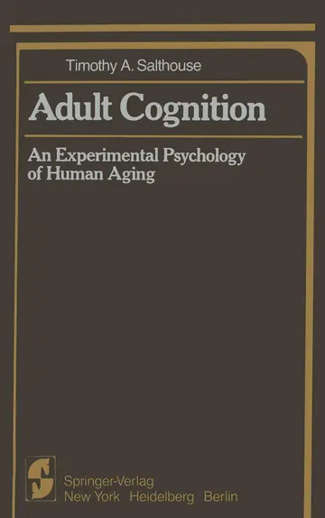 Cover of Adult Cognition