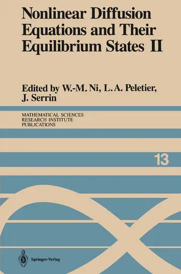 Cover of Nonlinear Diffusion Equations and Their Equilibrium States II