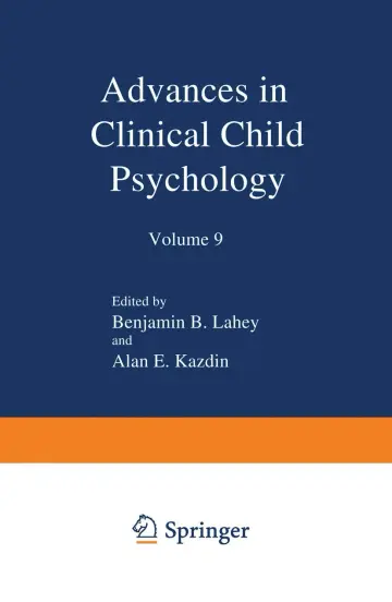 Cover of Advances in Clinical Child Psychology