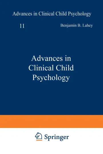 Cover of Advances in Clinical Child Psychology