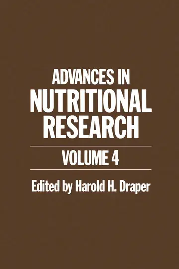 Cover of Advances in Nutritional Research