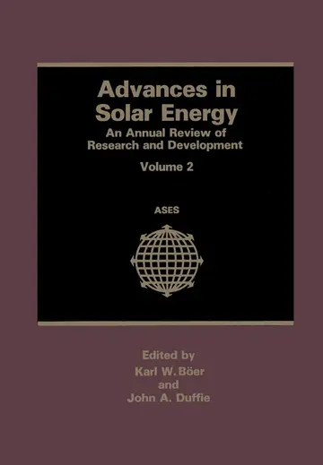 Cover of Advances in Solar Energy