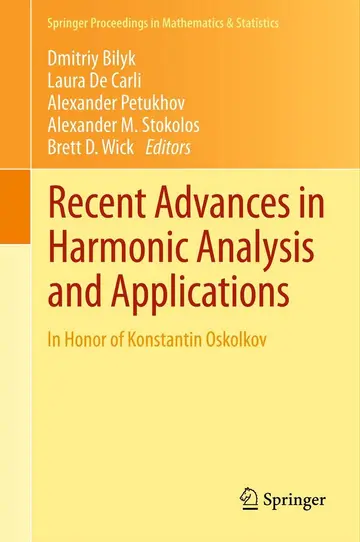 Cover of Recent Advances in Harmonic Analysis and Applications