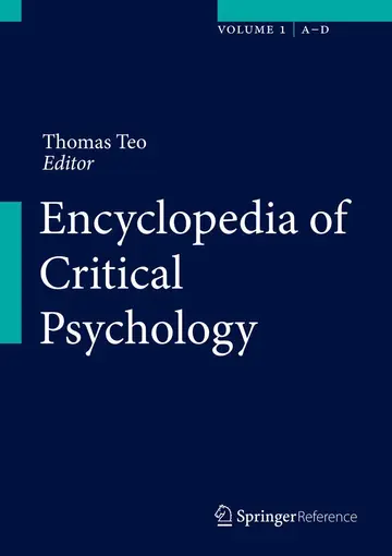 Cover of Encyclopedia of Critical Psychology