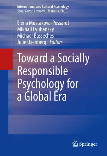 Cover of Toward a Socially Responsible Psychology for a Global Era