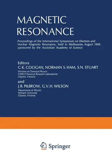 Cover of Magnetic Resonance