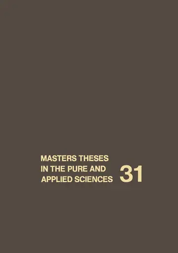 Cover of Masters Theses in the Pure and Applied Sciences