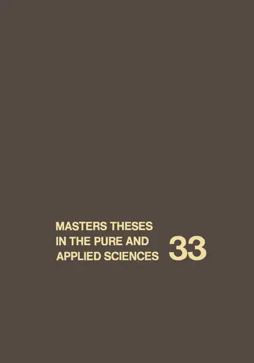 Cover of Masters Theses in the Pure and Applied Sciences