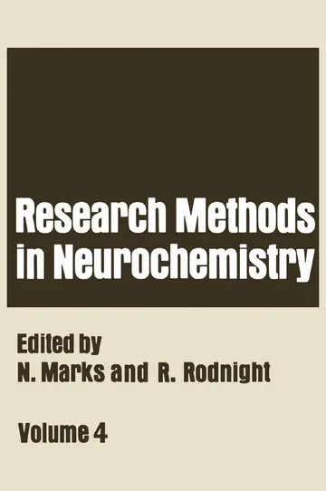 Cover of Research Methods in Neurochemistry