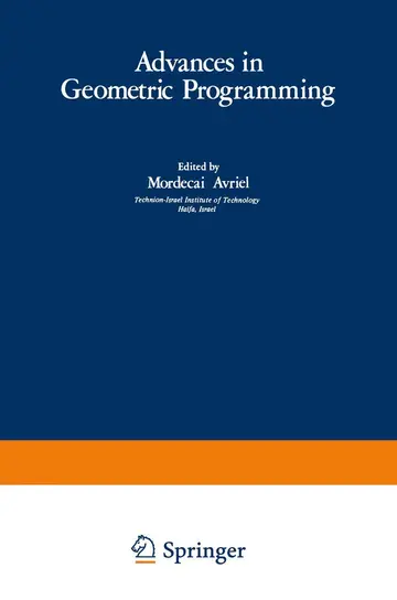Cover of Advances in Geometric Programming