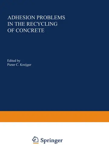 Cover of Adhesion Problems in the Recycling of Concrete