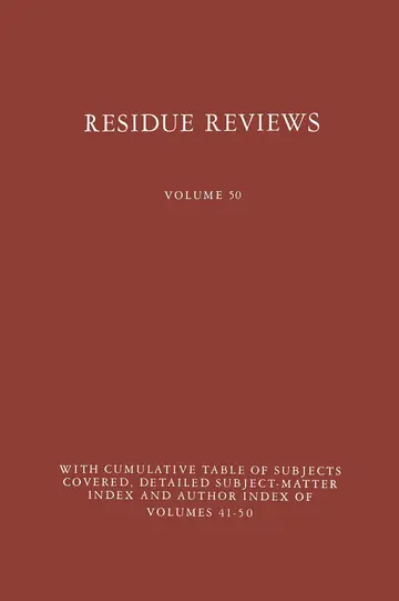 Cover of Residue Reviews