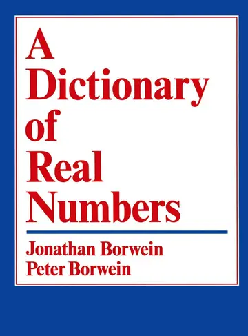 Cover of A Dictionary of Real Numbers