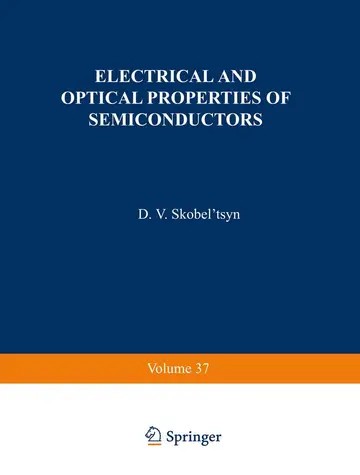Cover of Electrical and Optical Properties of Semiconductors
