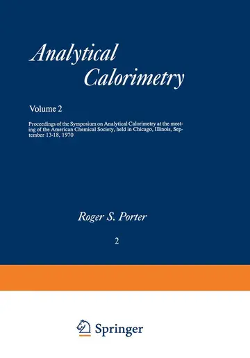 Cover of Analytical Calorimetry