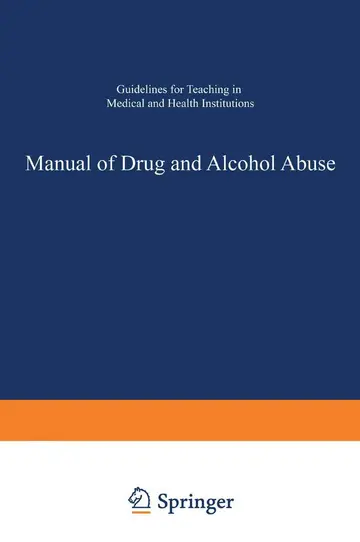 Cover of Manual of Drug and Alcohol Abuse