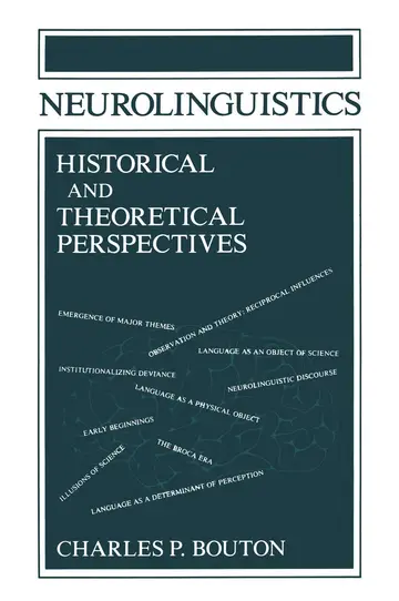 Cover of Neurolinguistics Historical and Theoretical Perspectives