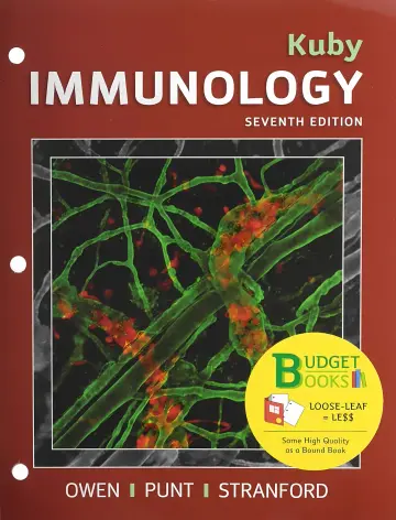 Cover of Kuby Immunology 2013 7th Edition