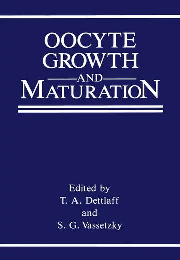 Cover of Oocyte Growth and Maturation