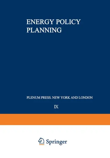 Cover of Energy Policy Planning