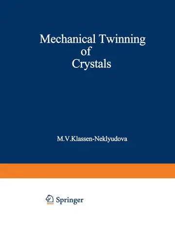 Cover of Mechanical Twinning of Crystals