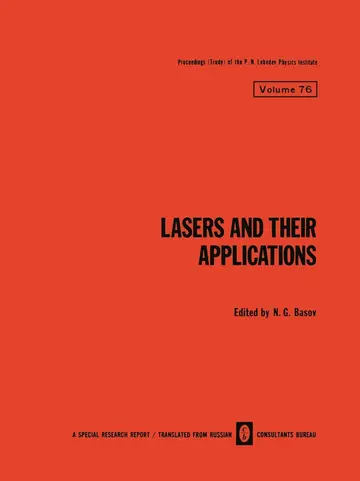 Cover of Lasers and Their Applications / Lazery I Ikh Primenenie / Лазеры И Их Применение