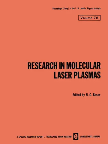 Cover of Research in Molecular Laser Plasmas