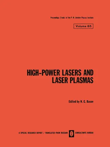 Cover of High-Power Lasers and Laser Plasmas / Moshchnye Lazery I Lazernaya Plazma / Мощные Лазеры И Лазерная Плазма