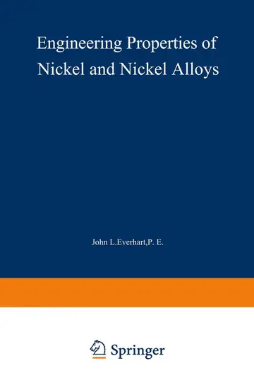 Cover of Engineering Properties of Nickel and Nickel Alloys