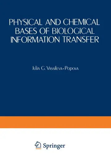 Cover of Physical and Chemical Bases of Biological Information Transfer