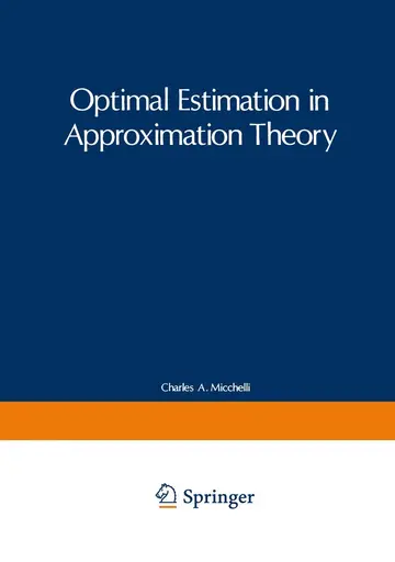 Cover of Optimal Estimation in Approximation Theory
