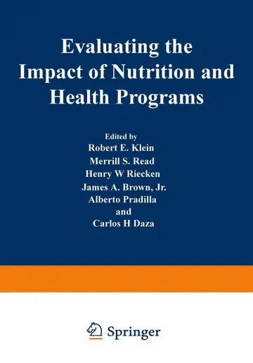 Cover of Evaluating the Impact of Nutrition and Health Programs
