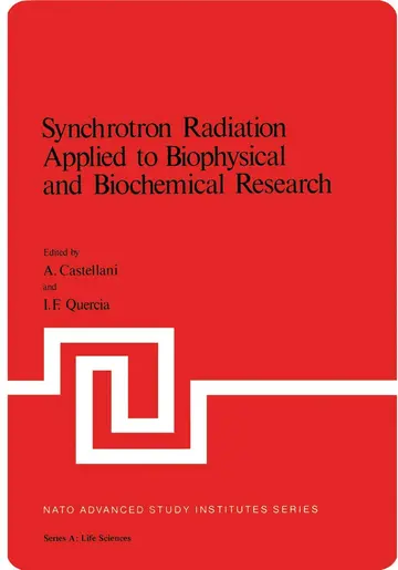 Cover of Synchrotron Radiation Applied to Biophysical and Biochemical Research