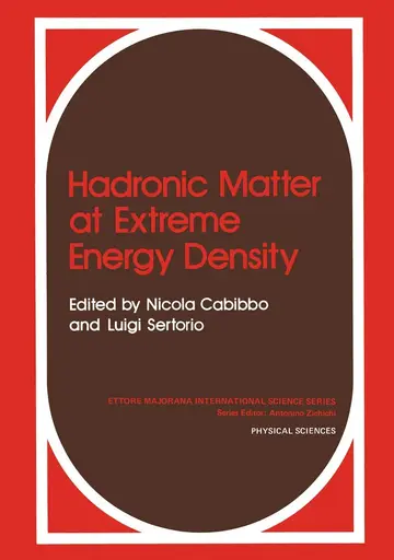 Cover of Hadronic Matter at Extreme Energy Density