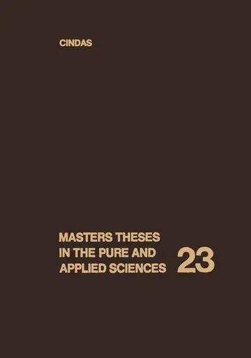 Cover of Masters Theses in the Pure and Applied Sciences