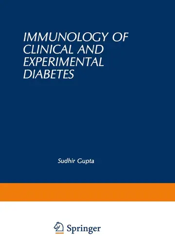 Cover of Immunology of Clinical and Experimental Diabetes