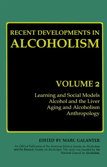 Cover of Recent Developments in Alcoholism