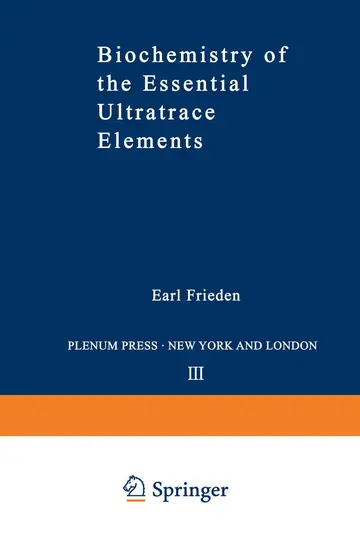 Cover of Biochemistry of the Essential Ultratrace Elements