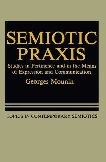 Cover of Semiotic Praxis