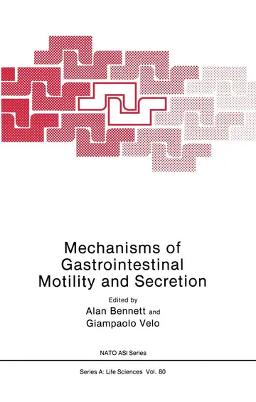 Cover of Mechanisms of Gastrointestinal Motility and Secretion