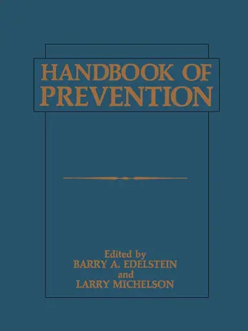 Cover of Handbook of Prevention