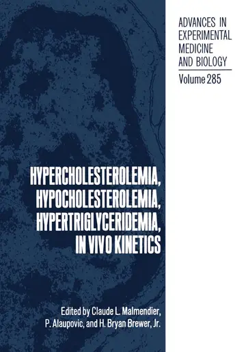 Cover of Hypercholesterolemia, Hypocholesterolemia, Hypertriglyceridemia, in Vivo Kinetics