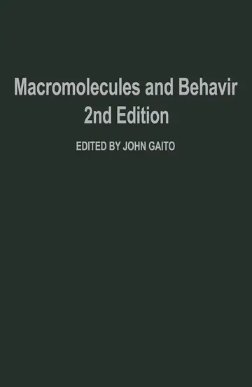 Cover of Macromolecules and Behavior